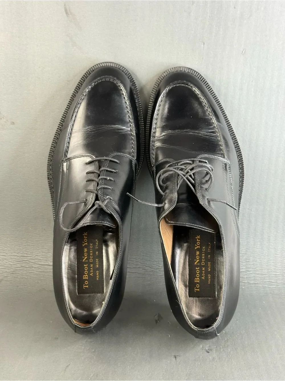 To Boot New York Black Calf Leather Apron Toe Derby Oxford shoes men’s size 10
